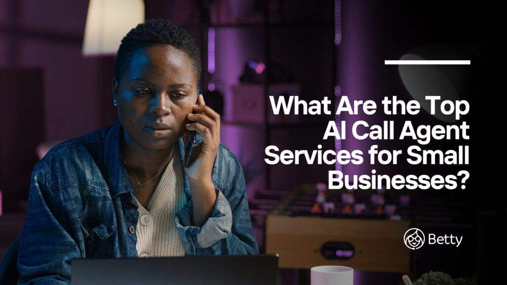 Small business owner using AI call agent services