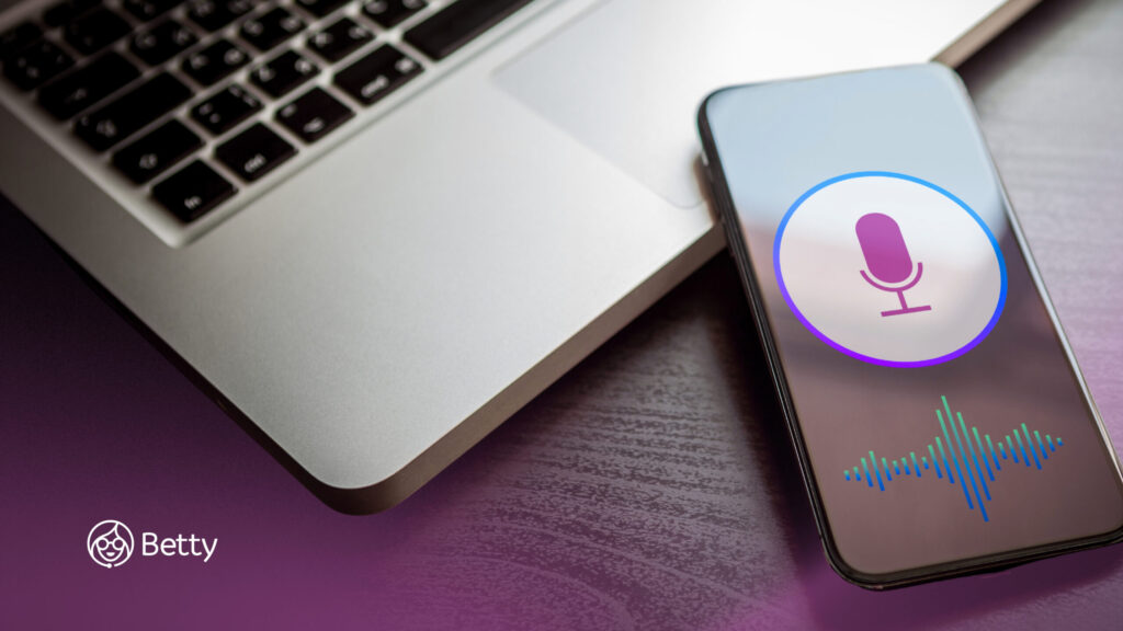 Speech recognition in action on an AI call agent, converting voice to text