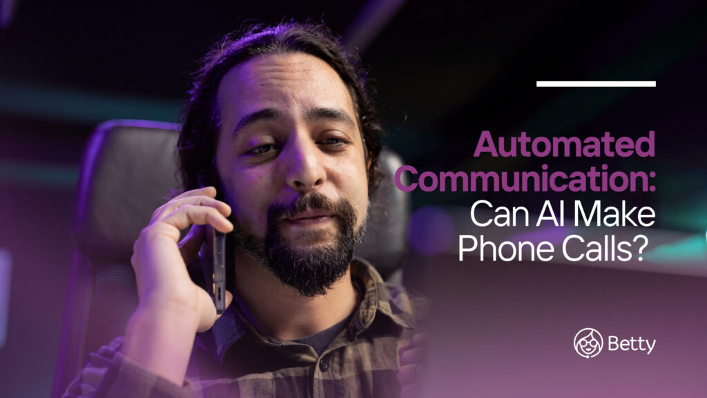 Person speaking on the phone with an AI call agent, illustrating how AI can handle live phone conversations.
